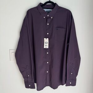 DOCKERS SIGNATURE COMFORT FLEX CLASSIC FIT BUTTON DOWN SHIRT Blue Pink Men’s XXL